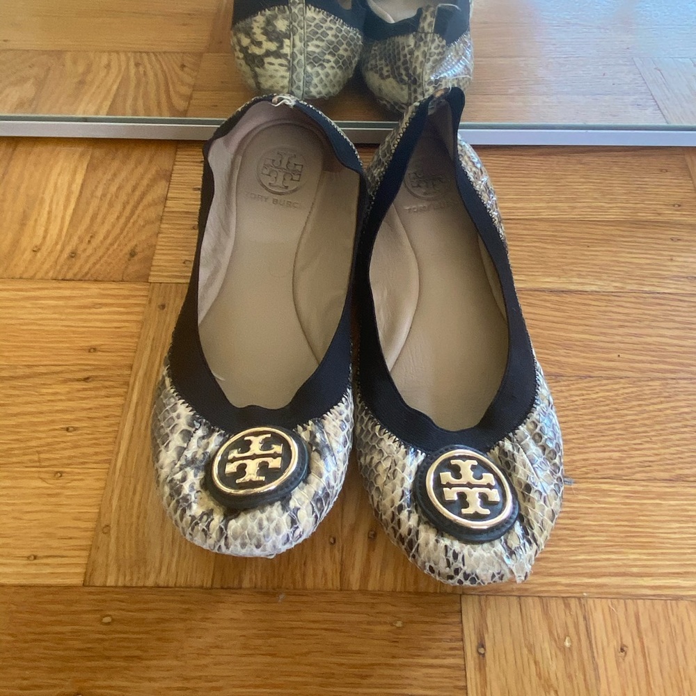 Tory Burch snakeskin flats
